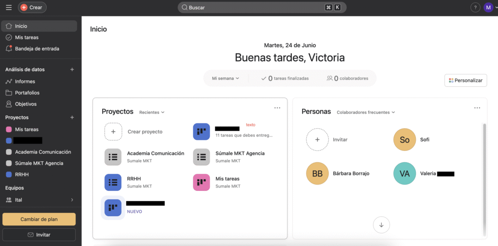Asana. Las mejores 7 apps para gestionar tu negocio